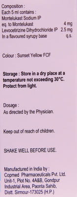 Monticope Bottle Of 30ml Suspension