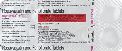 Rozustat F 10/67mg Strip Of 10 Tablets