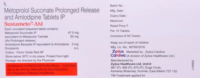 Sustameto Am Strip Of 10 Tablets