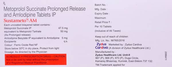 Sustameto Am Strip Of 10 Tablets