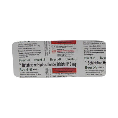Bvert 8mg Strip Of 10 Tablets