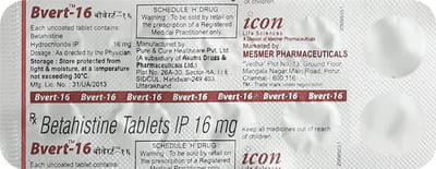 Bvert 16mg Strip Of 10 Tablets