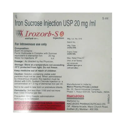 Irozorb S Ampoule Of 5ml Injection