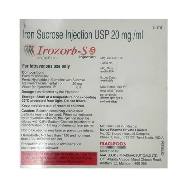 Irozorb S Ampoule Of 5Ml Injection