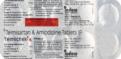 Telmichek A 40mg Strip Of 10 Tablets