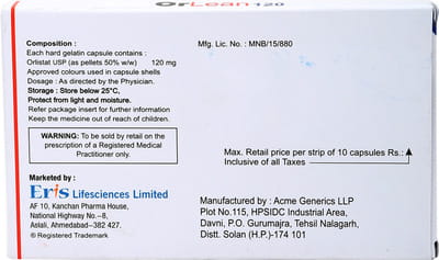 Orlean 120mg Strip Of 10 Capsules