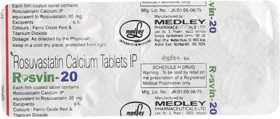 Rosvin 20mg Strip Of 10 Tablets