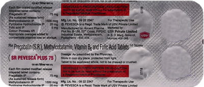 Sr Pevesca Plus 75mg Strip Of 10 Tablets