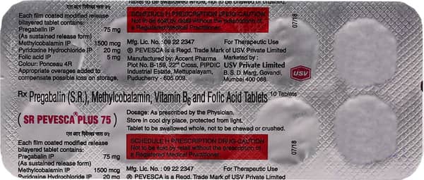 Sr Pevesca Plus 75mg Strip Of 10 Tablets