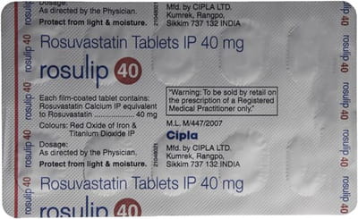 Rosulip 40mg Strip Of 10 Tablets