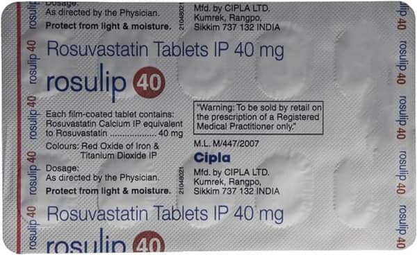 Rosulip 40mg Strip Of 10 Tablets