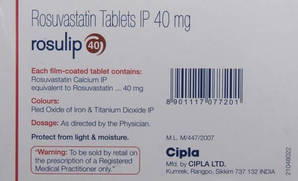Rosulip 40mg Strip Of 10 Tablets