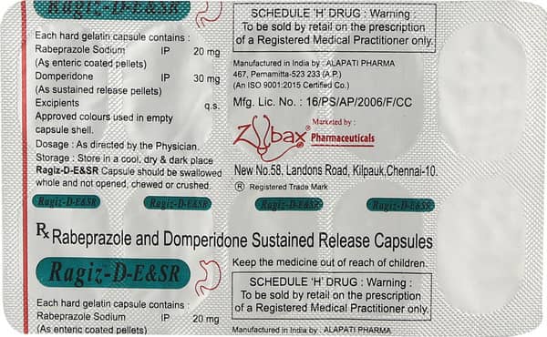 Ragiz D E & Sr Strip Of 10 Capsules