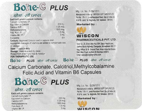 Bone C Plus Strip Of 15 Capsules