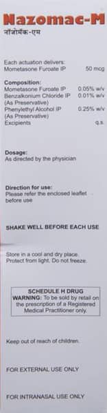 Nazomac M Bottle Of 12ml Nasal Spray