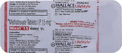 Mext 15mg Strip Of 10 Tablets