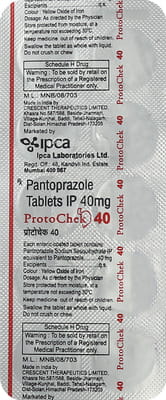 Protochek 40mg Strip Of 10 Tablets