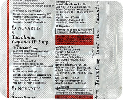 Tacsant 1mg Strip Of 10 Capsules