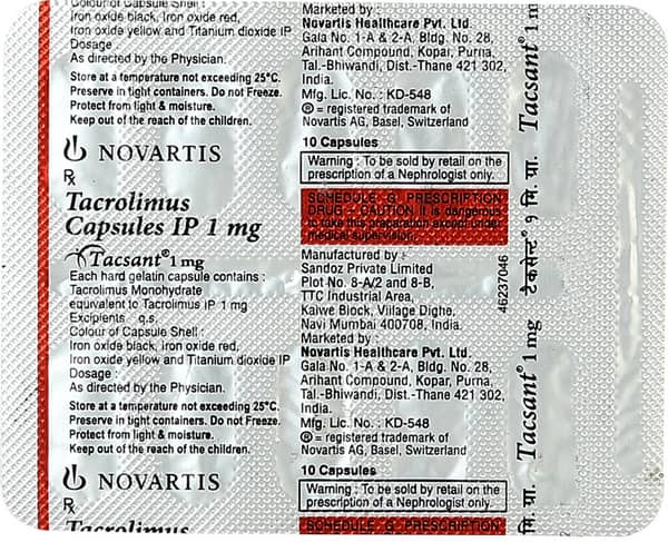 Tacsant 1Mg Strip Of 10 Capsules