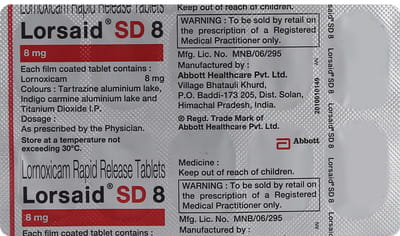 Lorsaid Sd 8mg Strip Of 10 Tablets