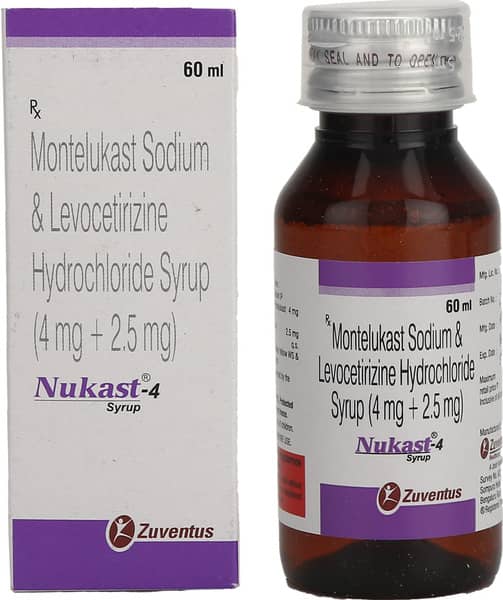 Nukast 4mg Bottle Of 60ml Syrup