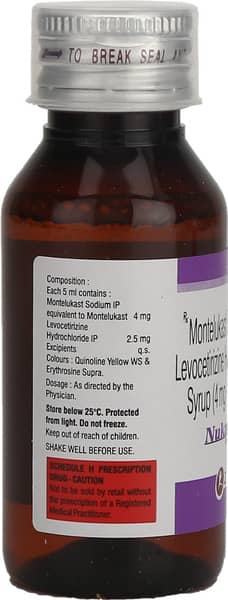 Nukast 4mg Bottle Of 60ml Syrup