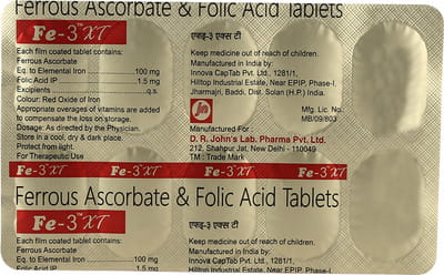 Fe 3 Xt Strip Of 10 Tablets