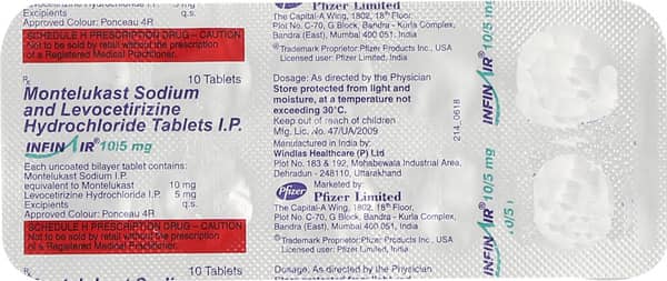 Infinair 5/10Mg Strip Of 10 Tablets