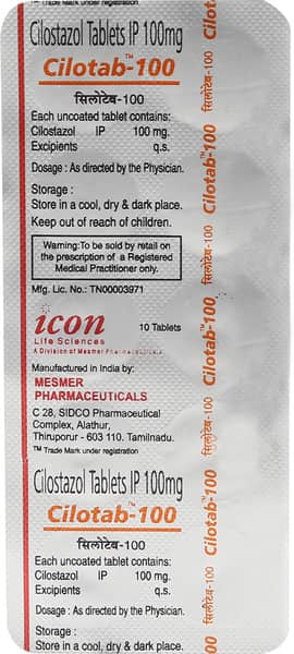 Cilotab 100Mg Strip Of 10 Tablets