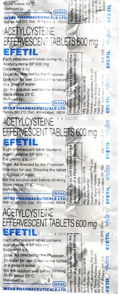 Efetil 600Mg Strip Of 10 Effervescent Tablets