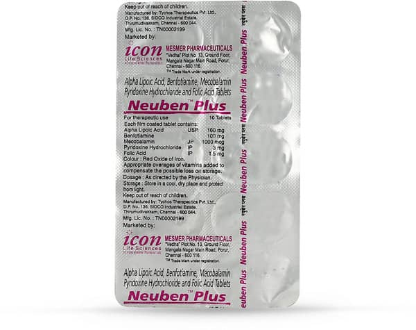 Neuben Plus Strip Of 10 Tablets