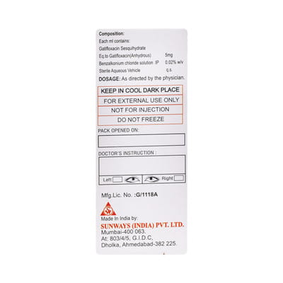 Gatsun Forte Bottle Of 5ml Eye Drops