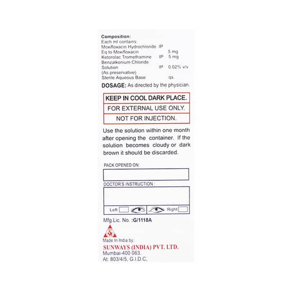 Occumox Kt Bottle Of 5ml Eye Drops