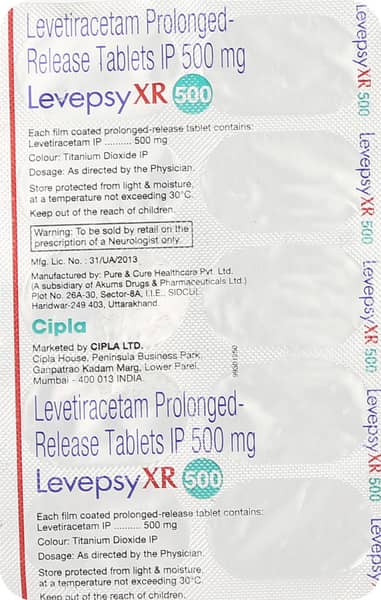 Levepsy Xr 500mg Strip Of 10 Tablets