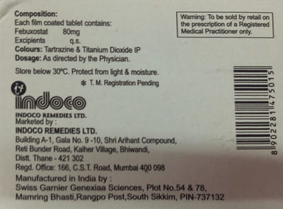 Febubest 80mg Tablet