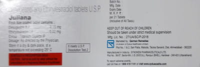 Juliana Strip Of 21 Tablets