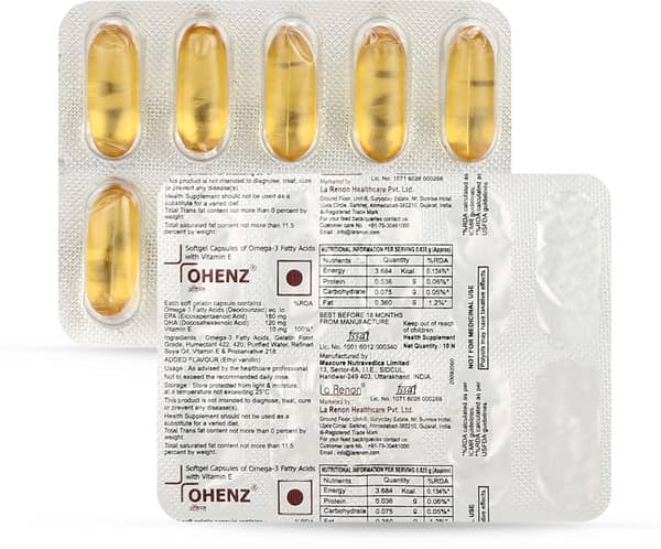Ohenz Strip Of 10 Softgel Capsules