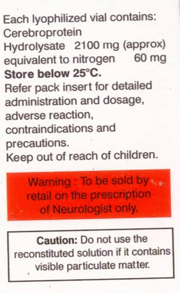 Cognistar 60mg Dry Vial Of 1 Powder For Injection