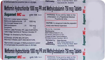 Sugamet Mc 1gm Strip Of 10 Tablets