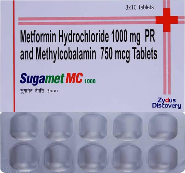 Sugamet Mc 1gm Strip Of 10 Tablets