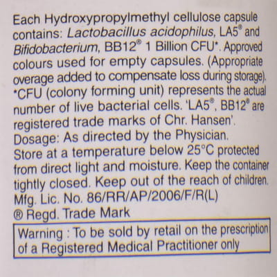 Bactiv Bottle Of 10 Probiotic Veg Capsules