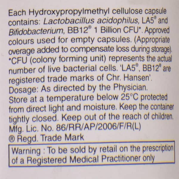 Bactiv Bottle Of 10 Probiotic Veg Capsules