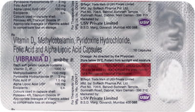 Vibrania D Strip Of 10 Capsules