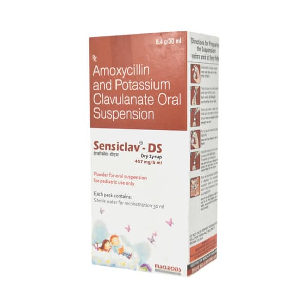 Sensiclav Ds 457mg Bottle Of 30ml Dry Syrup