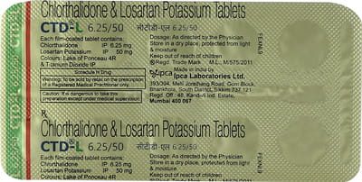 Ctd L 6.25/50mg Strip Of 10 Tablets