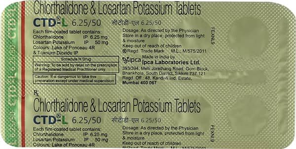 Ctd L 6.25/50mg Strip Of 10 Tablets