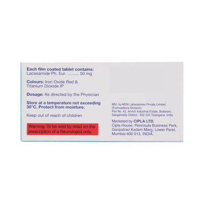 Lacopsy 50mg Strip Of 10 Tablets