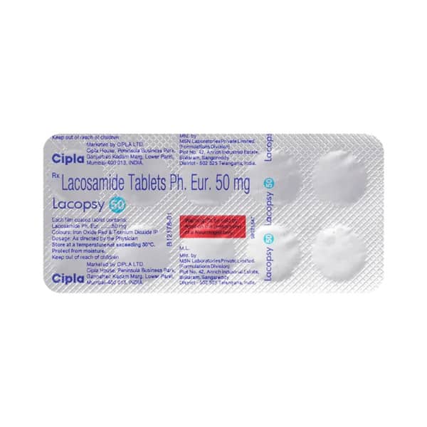 Lacopsy 50mg Strip Of 10 Tablets