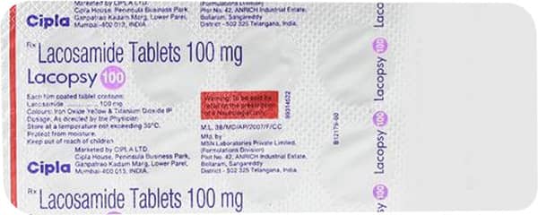 Lacopsy 100mg Strip Of 10 Tablets