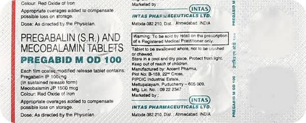 Pregabid M Od 100Mg Strip Of 10 Tablets